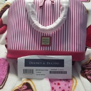 Dooney and bourke striped zipzip